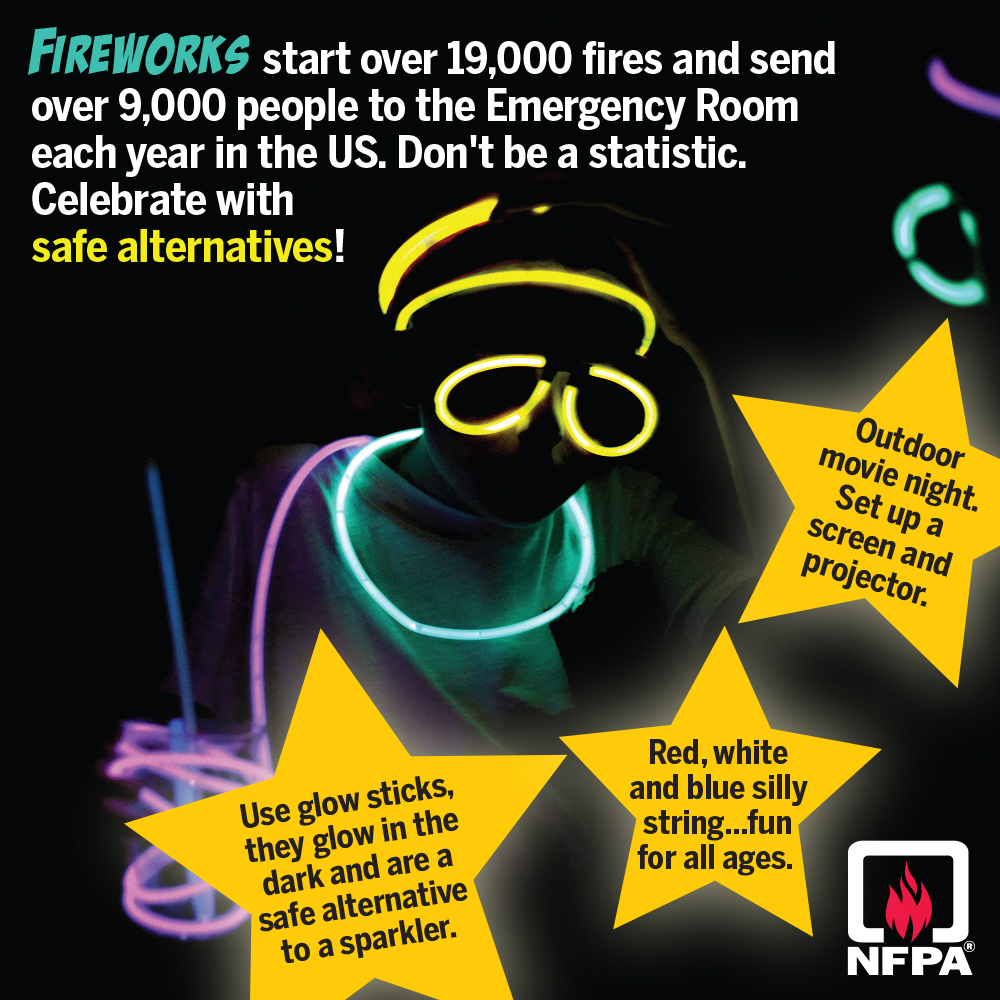 Enjoy alternatives to fireworks for children.