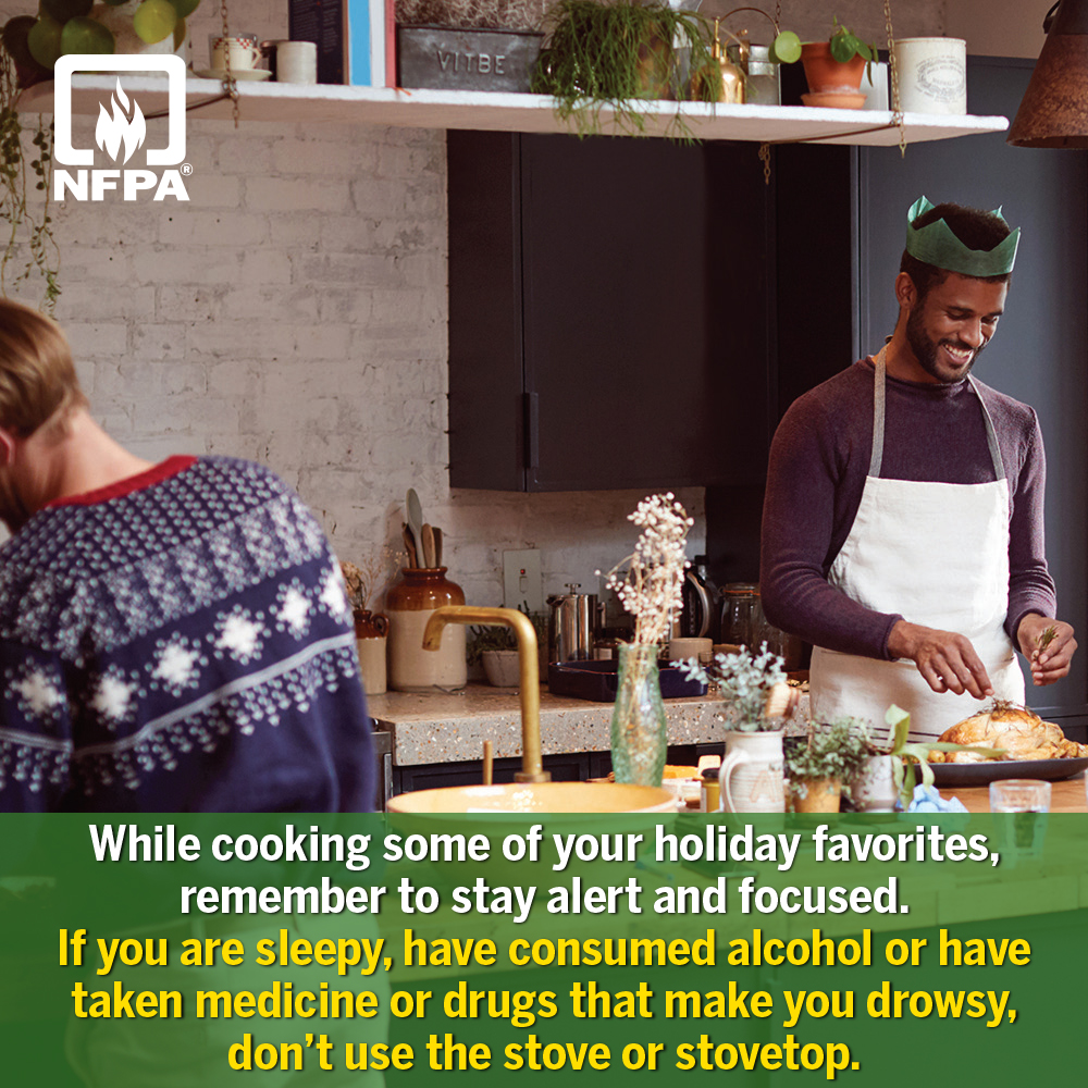 NFPA cooking safety reminder