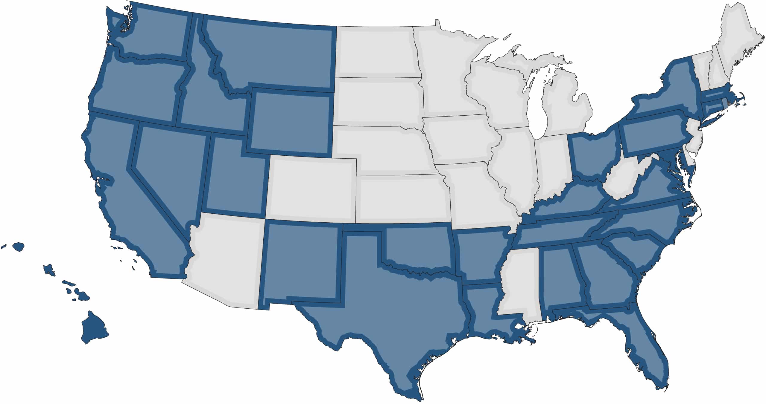 map of Summit Fire & Security locations in the United States