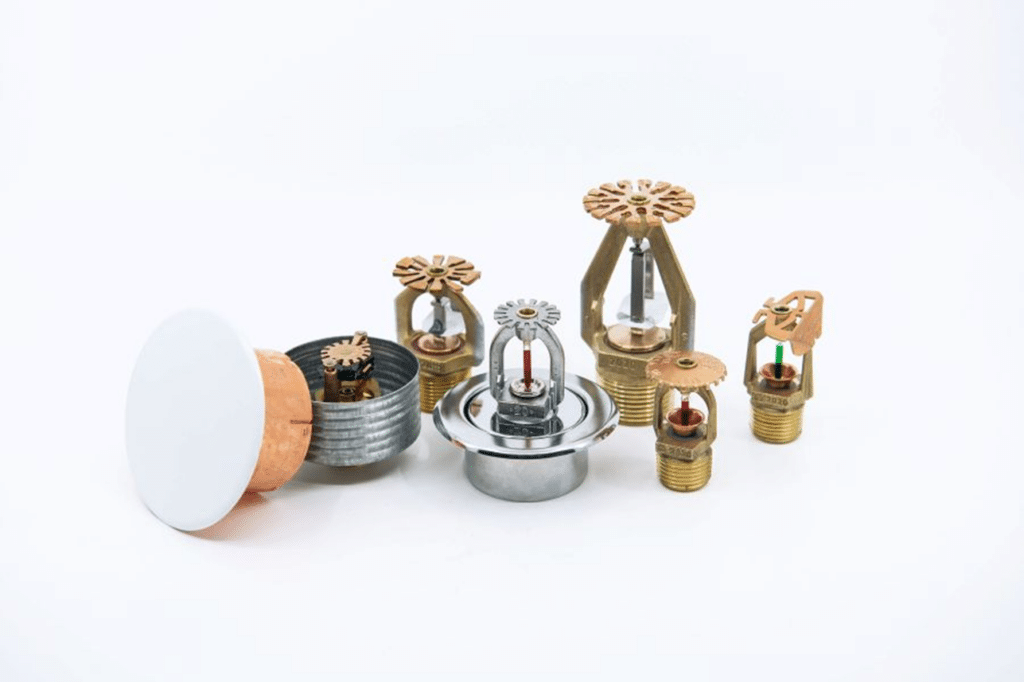Various fire sprinkler heads displayed together